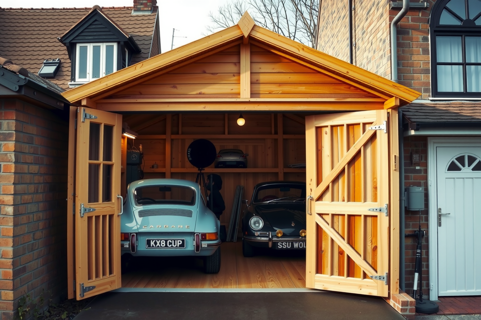 Traditional apex garden shed with pointed roof